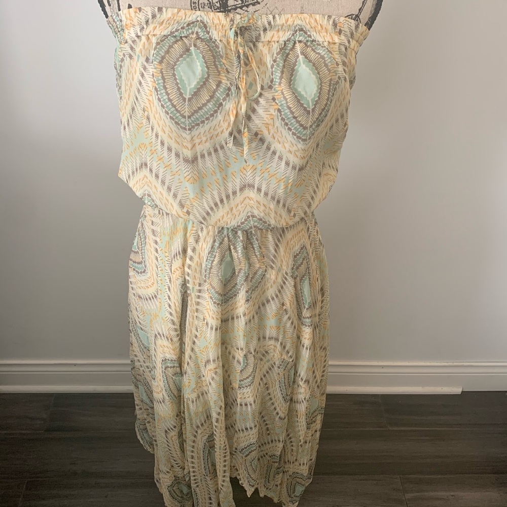 Silk halter handkerchief dress